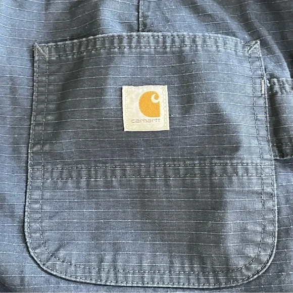 Carhartt BS213-W Force Original Fit Work Shorts Women 10 32x5 Navy Blue Rip Stop - Picture 7 of 9